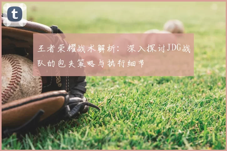 王者荣耀战术解析：深入探讨JDG战队的包夹策略与执行细节